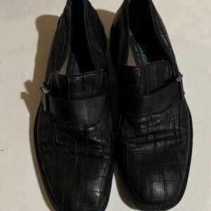Vintage Alberto Guardian Black Textured Men's Loafers